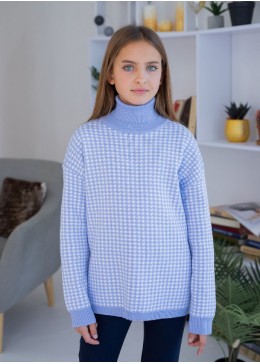 TopHat голубой свитер для девочки 21062